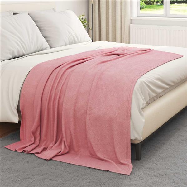 Grote foto vidaxl kleden 24 stuks roze 200 x 150 cm fleece huis en inrichting bedden