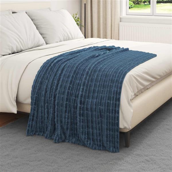 Grote foto vidaxl kleden 6 stuks marineblauw 150 x 130 cm fleece huis en inrichting bedden
