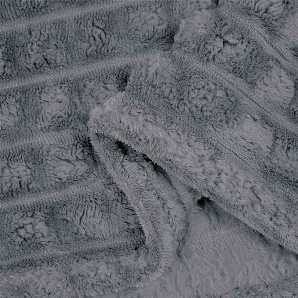 Grote foto vidaxl kleden 6 stuks donkergrijs 200 x 150 cm fleece huis en inrichting bedden