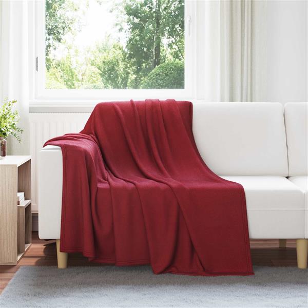 Grote foto vidaxl kleden 24 stuks bordeaux rood 200 x 150 cm fleece huis en inrichting bedden