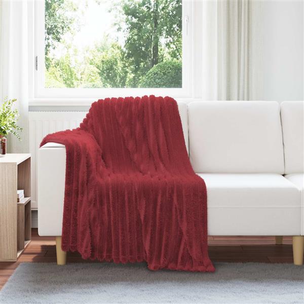 Grote foto vidaxl kleden 6 stuks bordeaux rood 150 x 130 cm fleece huis en inrichting bedden