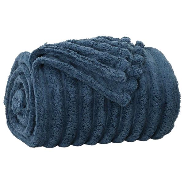 Grote foto vidaxl kleden 6 stuks marineblauw 270 x 240 cm fleece huis en inrichting bedden
