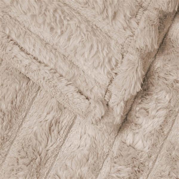 Grote foto vidaxl gooi deken beige 150 x 130 cm fleece huis en inrichting bedden
