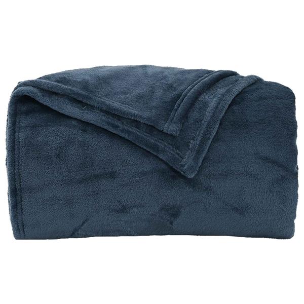 Grote foto vidaxl kleden 6 stuks marineblauw 220 x 240 cm fleece huis en inrichting bedden