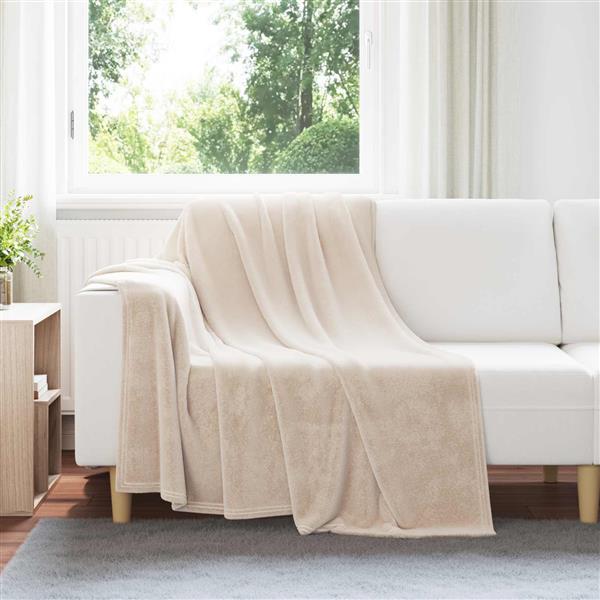 Grote foto vidaxl kleden 6 stuks beige 150 x 200 cm fleece huis en inrichting bedden