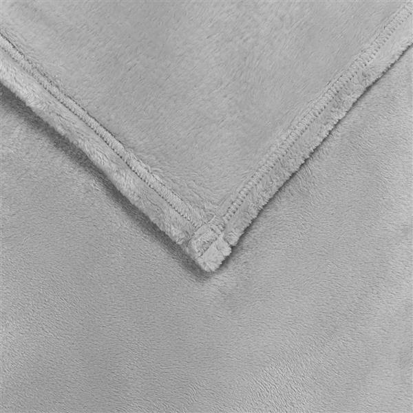 Grote foto vidaxl gooi deken grijs 130 x 150 cm fleece huis en inrichting bedden