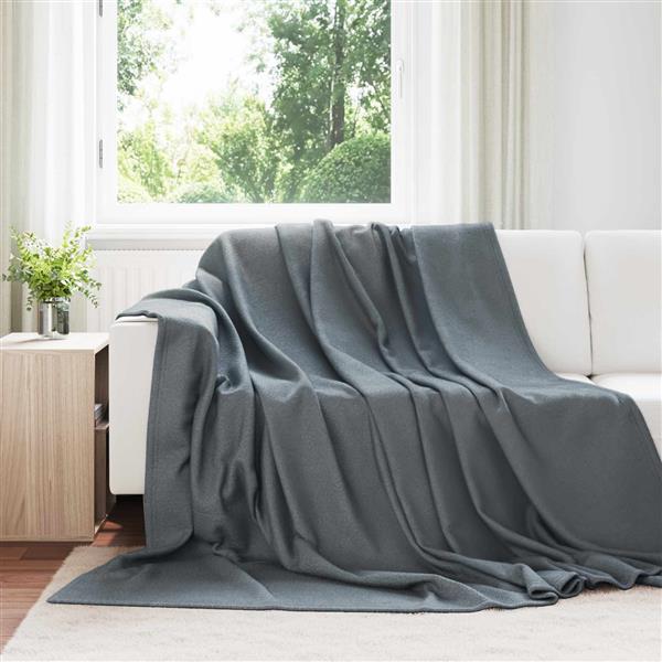 Grote foto vidaxl kleden 6 stuks donkergrijs 240 x 220 cm fleece huis en inrichting bedden