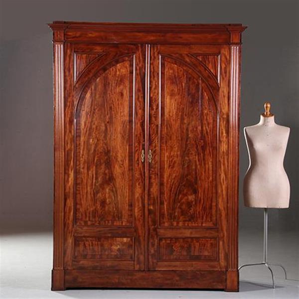 Grote foto antieke kasten bloemmahonie 2 deurskast neoclassicistisch ca 1800 no.840167 antiek en kunst stoelen en banken