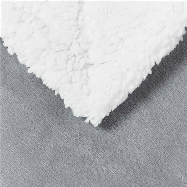 Grote foto vidaxl gooi deken grijs 130 x 150 cm fleece huis en inrichting bedden