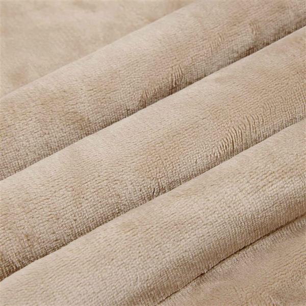 Grote foto vidaxl gooi deken beige 220 x 240 cm fleece huis en inrichting bedden