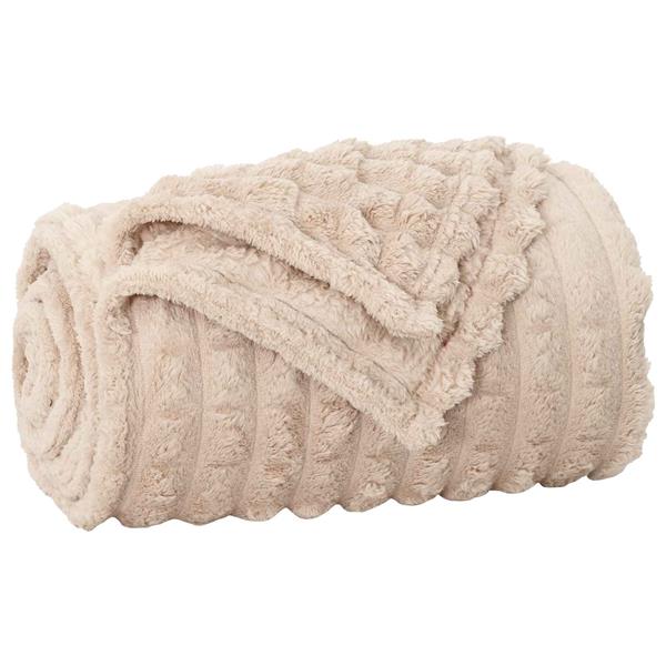 Grote foto vidaxl kleden 6 stuks beige 270 x 240 cm fleece huis en inrichting bedden