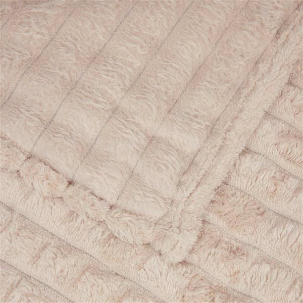 Grote foto vidaxl kleden 6 stuks beige 200 x 150 cm fleece huis en inrichting bedden