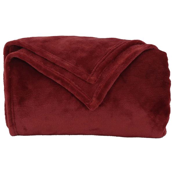 Grote foto vidaxl kleden 6 stuks bordeaux rood 130 x 150 cm fleece huis en inrichting bedden