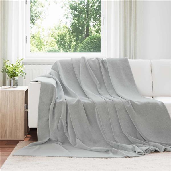 Grote foto vidaxl kleden 6 stuks grijs 220 x 240 cm fleece huis en inrichting bedden