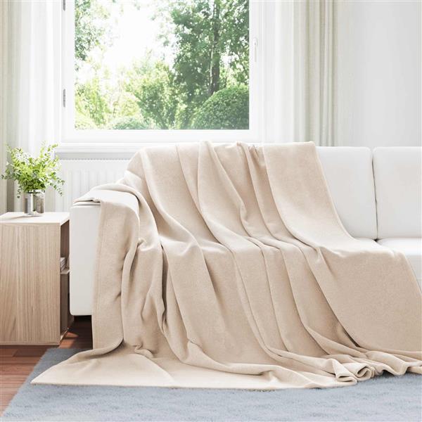 Grote foto vidaxl kleden 6 stuks beige 220 x 240 cm fleece huis en inrichting bedden