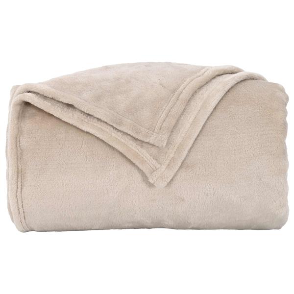 Grote foto vidaxl kleden 6 stuks beige 130 x 150 cm fleece huis en inrichting bedden
