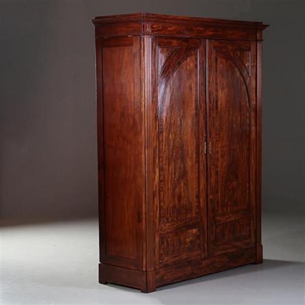 Grote foto antieke kasten bloemmahonie 2 deurskast neoclassicistisch ca 1800 no.840167 antiek en kunst stoelen en banken