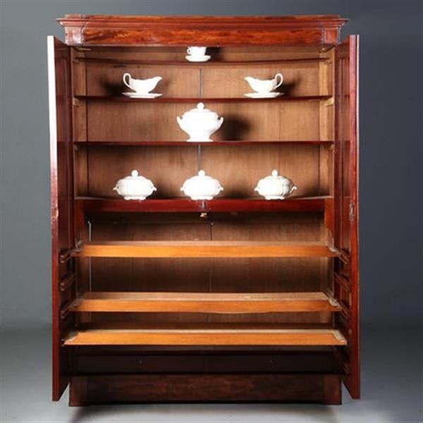 Grote foto antieke kasten bloemmahonie 2 deurskast neoclassicistisch ca 1800 no.840167 antiek en kunst stoelen en banken