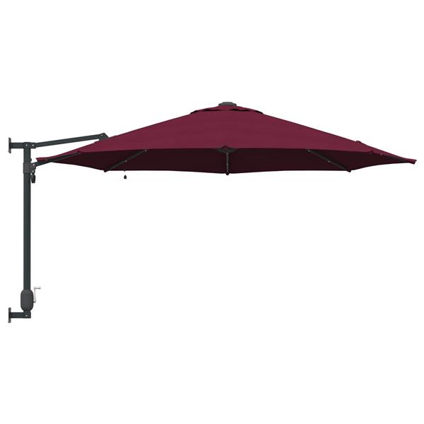Grote foto vidaxl tuinparasol bordeaux rood 248 x 248 x 148 cm polyester en staal tuin en terras overige tuin en terras