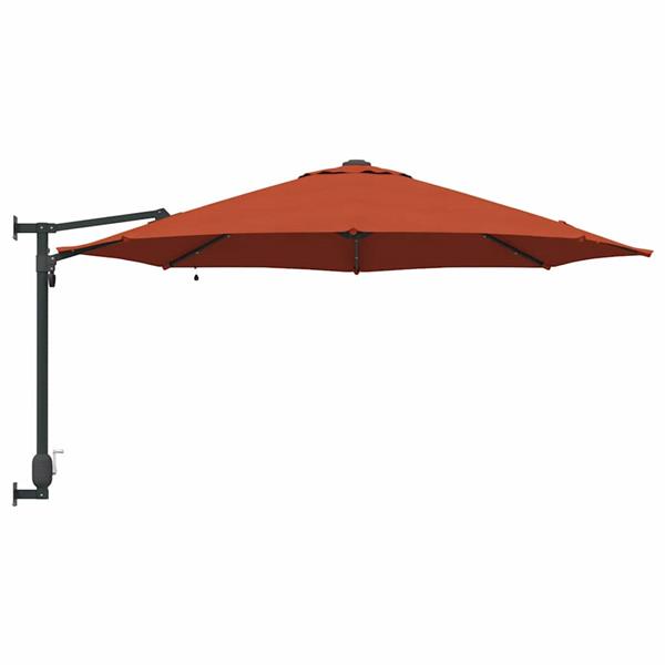 Grote foto vidaxl tuinparasol terracotta 248 x 248 x 148 cm polyester en staal tuin en terras overige tuin en terras