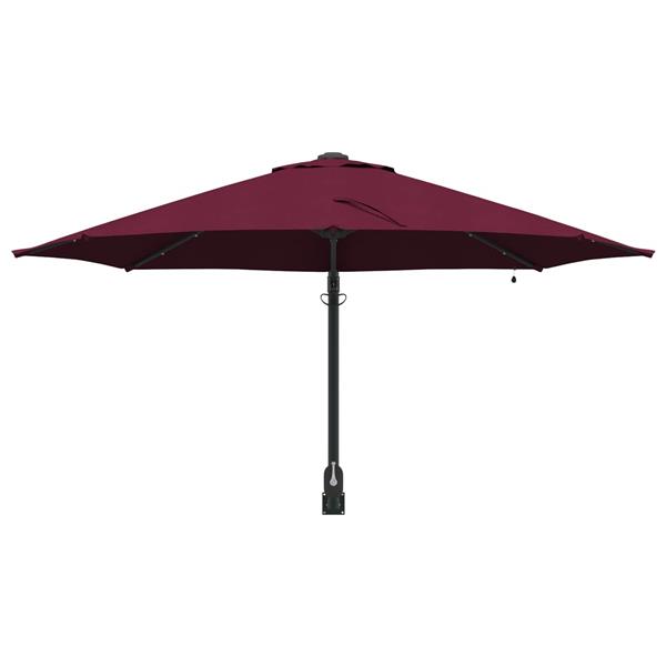 Grote foto vidaxl tuinparasol bordeaux rood 248 x 248 x 148 cm polyester en staal tuin en terras overige tuin en terras