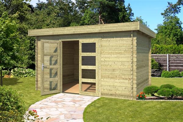 Grote foto blokhut mikkel 380x275 onbehandeld vuren tuin en terras tuinhuisjes en blokhutten