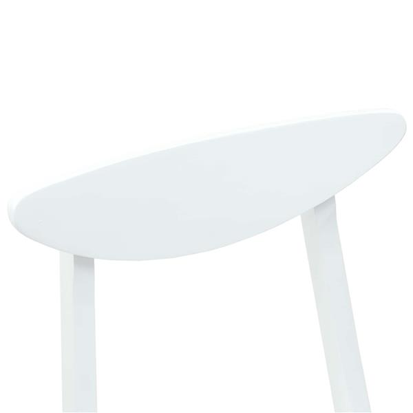 Grote foto vidaxl eettafelstoelen 2 pcs wit 42 x 47.5 x 81 cm massief rubberhout huis en inrichting stoelen