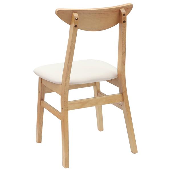 Grote foto vidaxl eettafelstoelen 2 pcs naturel 42 x 47.5 x 81 cm huis en inrichting stoelen
