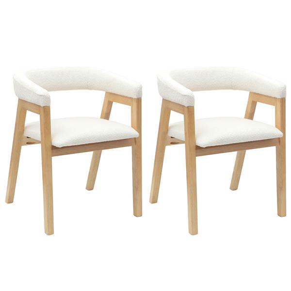 Grote foto vidaxl eettafelstoelen 2 pcs naturel 54 x 57 x 73 cm huis en inrichting stoelen