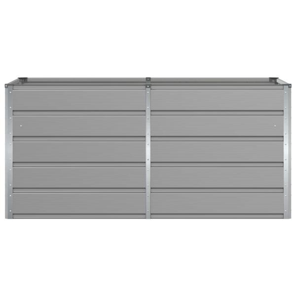 Grote foto vidaxl plantenbak lichtgrijs 160 x 80 x 75 cm staal tuin en terras overige tuin en terras