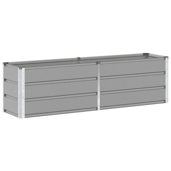 Grote foto vidaxl plantenbak lichtgrijs 160 x 40 x 45 cm staal tuin en terras overige tuin en terras