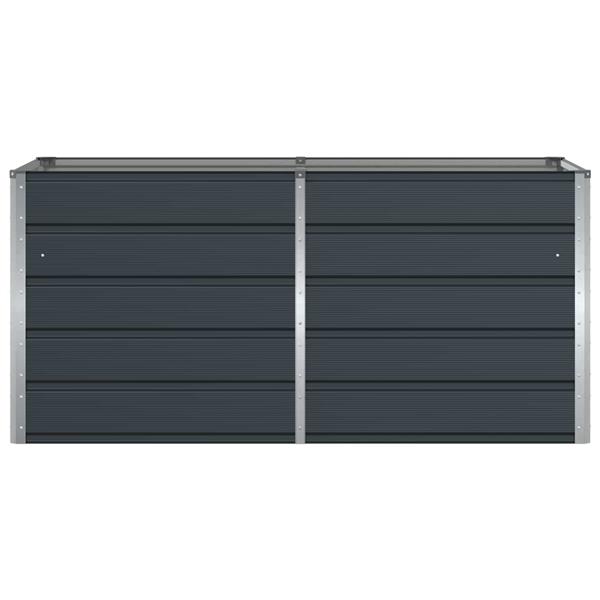 Grote foto vidaxl plantenbak antraciet 160 x 80 x 75 cm staal tuin en terras overige tuin en terras