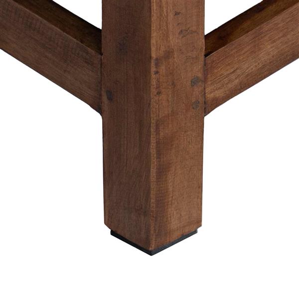 Grote foto vidaxl kruk naturel 26 x 26 x 26 cm mahoniehout huis en inrichting stoelen