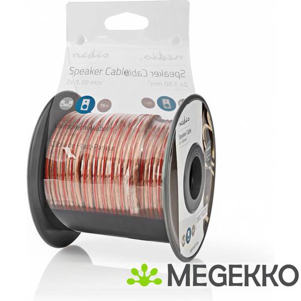Grote foto speaker kabel 2x 1 50 mm2 15 0 m op rol transparant computers en software overige computers en software