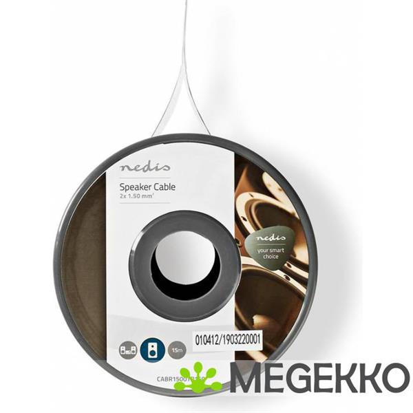 Grote foto speaker kabel 2x 1 50 mm2 15 0 m op rol transparant computers en software overige computers en software