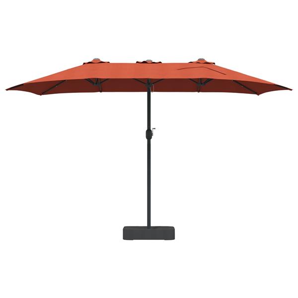 Grote foto vidaxl tuinparasol terracotta 385 x 209 x 244 cm polyester tuin en terras overige tuin en terras
