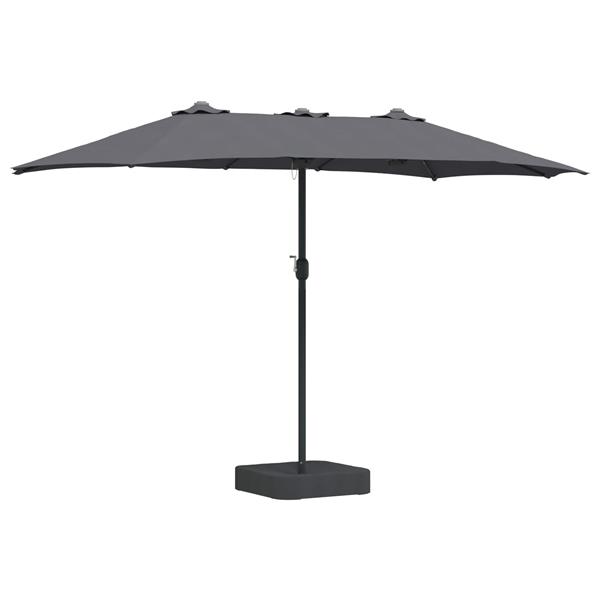Grote foto vidaxl tuinparasol antraciet 385 x 209 x 244 cm polyester tuin en terras overige tuin en terras