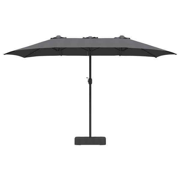 Grote foto vidaxl tuinparasol antraciet 385 x 209 x 244 cm polyester tuin en terras overige tuin en terras