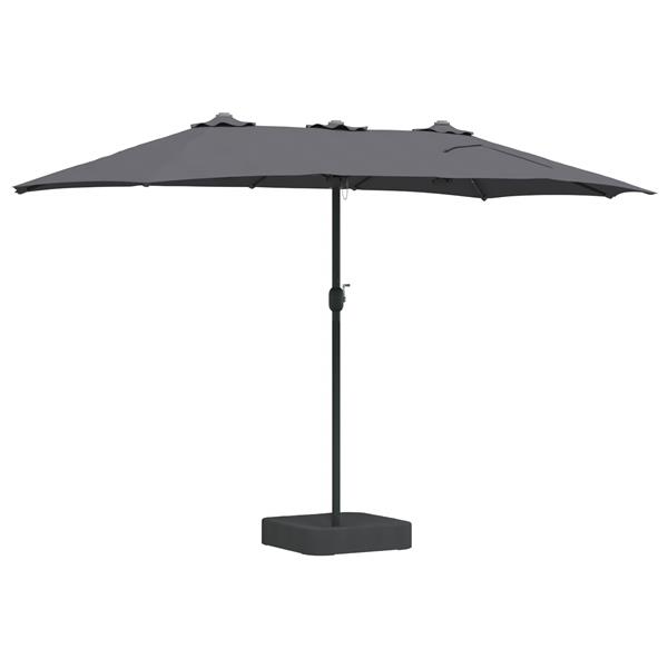 Grote foto vidaxl tuinparasol antraciet 385 x 209 x 244 cm polyester tuin en terras overige tuin en terras