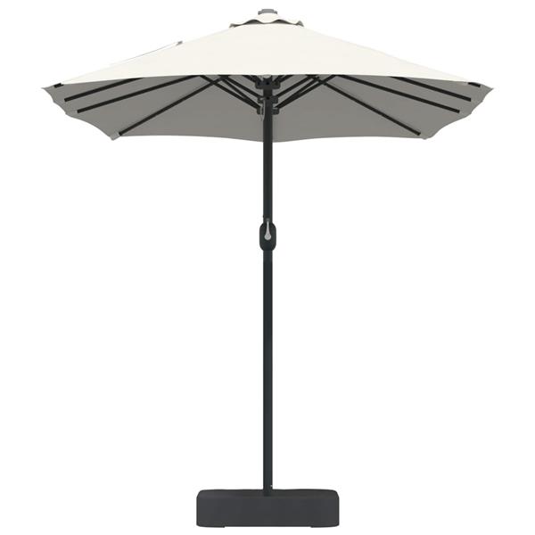 Grote foto vidaxl tuinparasol zand en antraciet 385 x 209 x 244 cm polyester tuin en terras overige tuin en terras