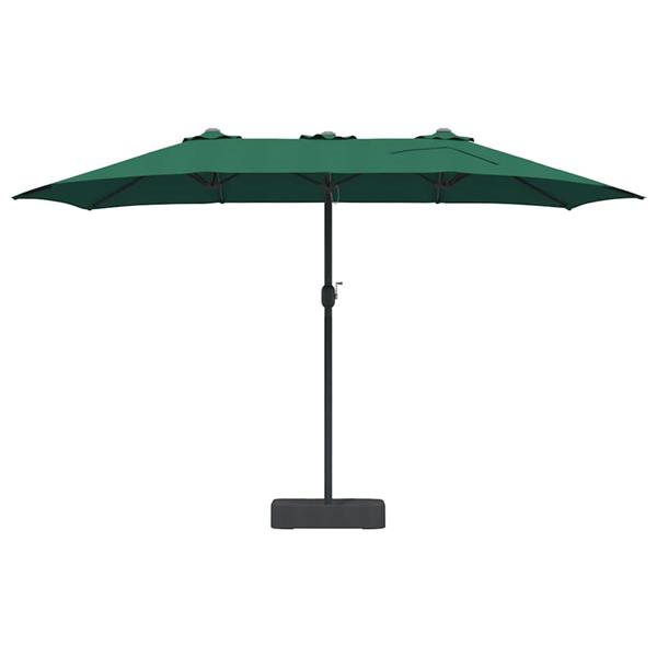 Grote foto vidaxl tuinparasol groen 385 x 209 x 244 cm polyester en staal tuin en terras overige tuin en terras