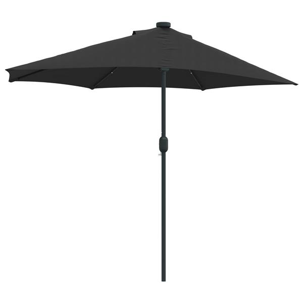 Grote foto vidaxl tuinparasol zwart 294 x 150 x 224 cm polyester en staal tuin en terras overige tuin en terras