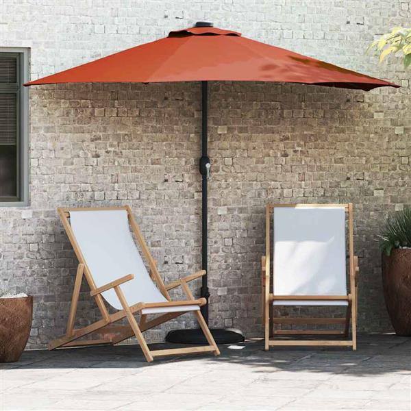 Grote foto vidaxl tuinparasol terracotta 294 x 150 x 224 cm polyester en staal tuin en terras overige tuin en terras