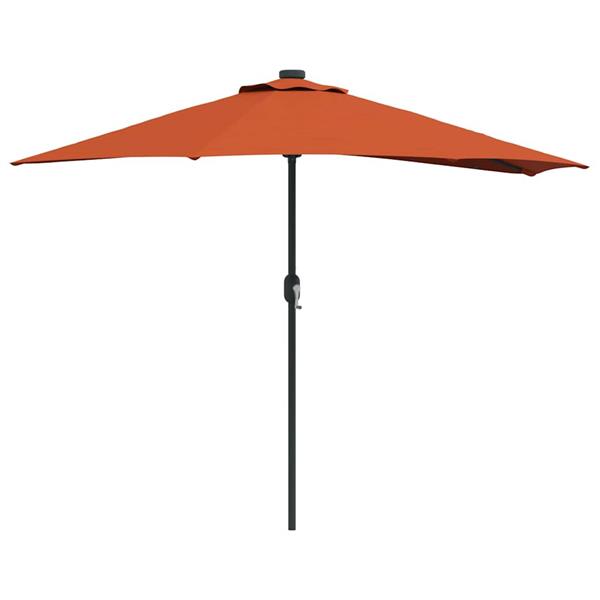 Grote foto vidaxl tuinparasol terracotta 294 x 150 x 224 cm polyester en staal tuin en terras overige tuin en terras