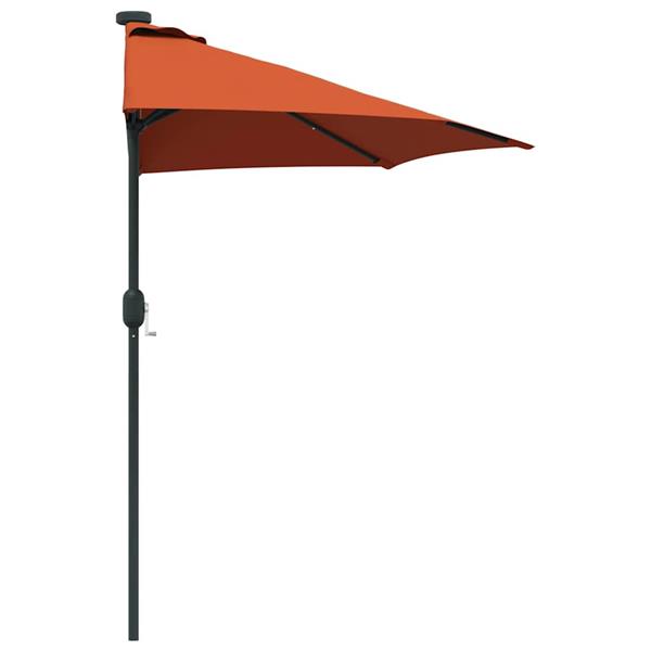 Grote foto vidaxl tuinparasol terracotta 294 x 150 x 224 cm polyester en staal tuin en terras overige tuin en terras