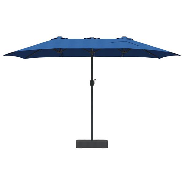 Grote foto vidaxl tuinparasol azurblauw 385 x 209 x 244 cm polyester tuin en terras overige tuin en terras