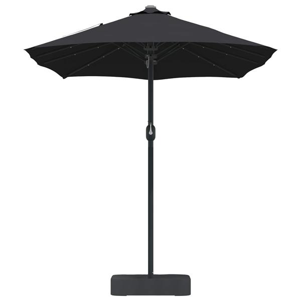 Grote foto vidaxl tuinparasol zwart 385 x 209 x 244 cm polyester tuin en terras overige tuin en terras