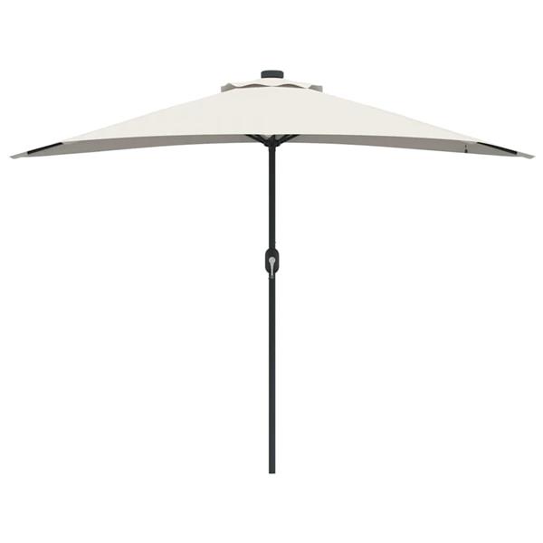 Grote foto vidaxl tuinparasol zand 294 x 150 x 224 cm polyester en staal tuin en terras overige tuin en terras