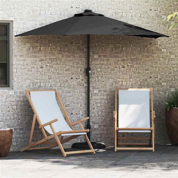 Grote foto vidaxl tuinparasol zwart 294 x 150 x 223 cm stof tuin en terras overige tuin en terras