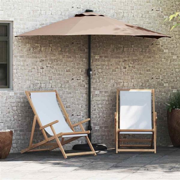 Grote foto vidaxl tuinparasol taupe 294 x 150 x 223 cm stof tuin en terras overige tuin en terras